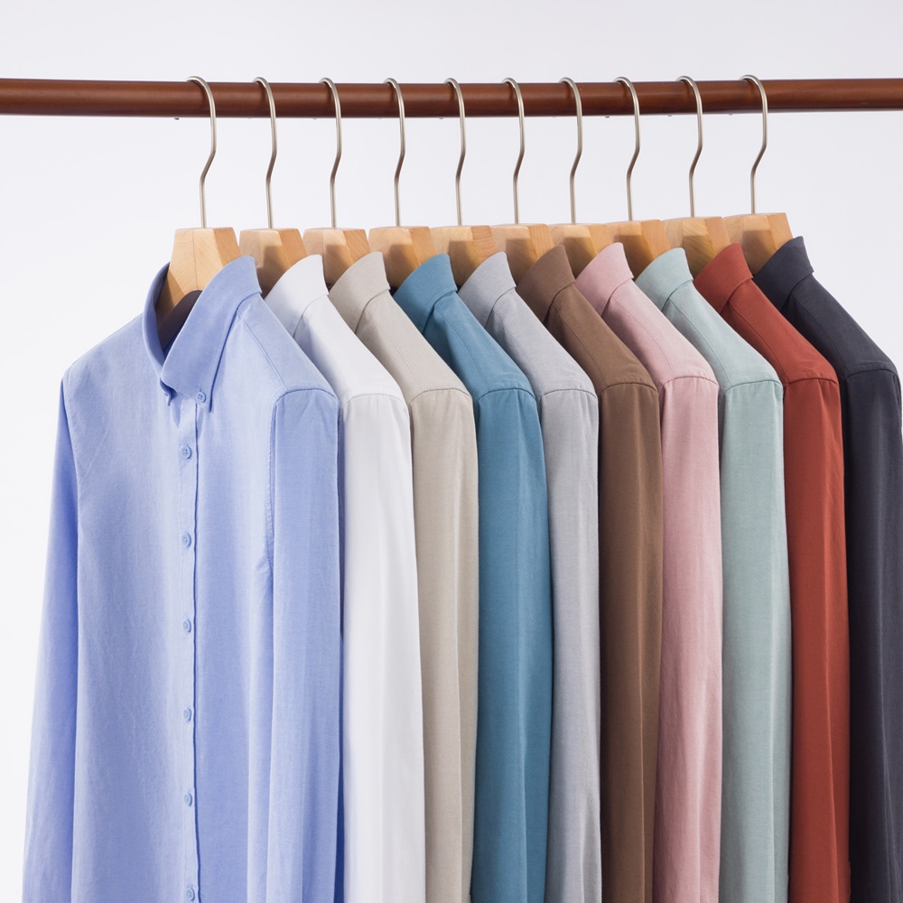 2026 신상 남성용 100% 코튼 옥스포드 셔츠 통기 - Mandarin Collar Formal Shirt Slim Fit 리뷰 및 가격