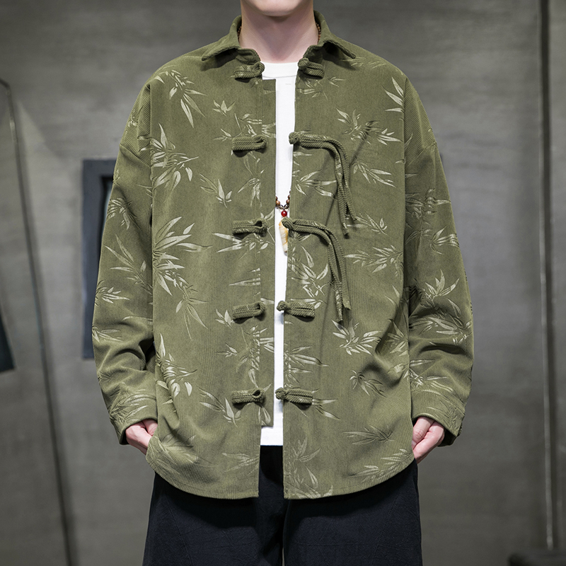 남성용 레트로 코듀로이 셔츠 전통적인 스탠드 칼라 버튼 - Corduroy Button Up Shirt Men 리뷰 및 가격