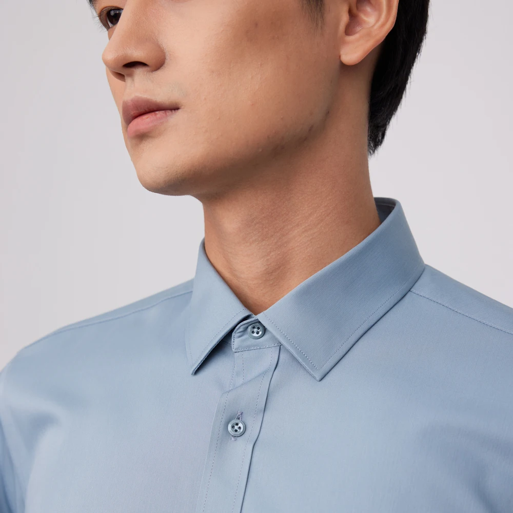 남성 비즈니스 노아이론 셔츠 4방향 스트레치 솔리드 포 - Breathable Bamboo Fiber Shirt Non Iron 리뷰 및 가격