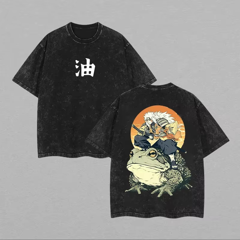 2026 Jiraiya T 셔츠 나루토 두꺼비 산닌 빈 - Acid Wash Vintage Graphic T Shirt 리뷰 및 가격