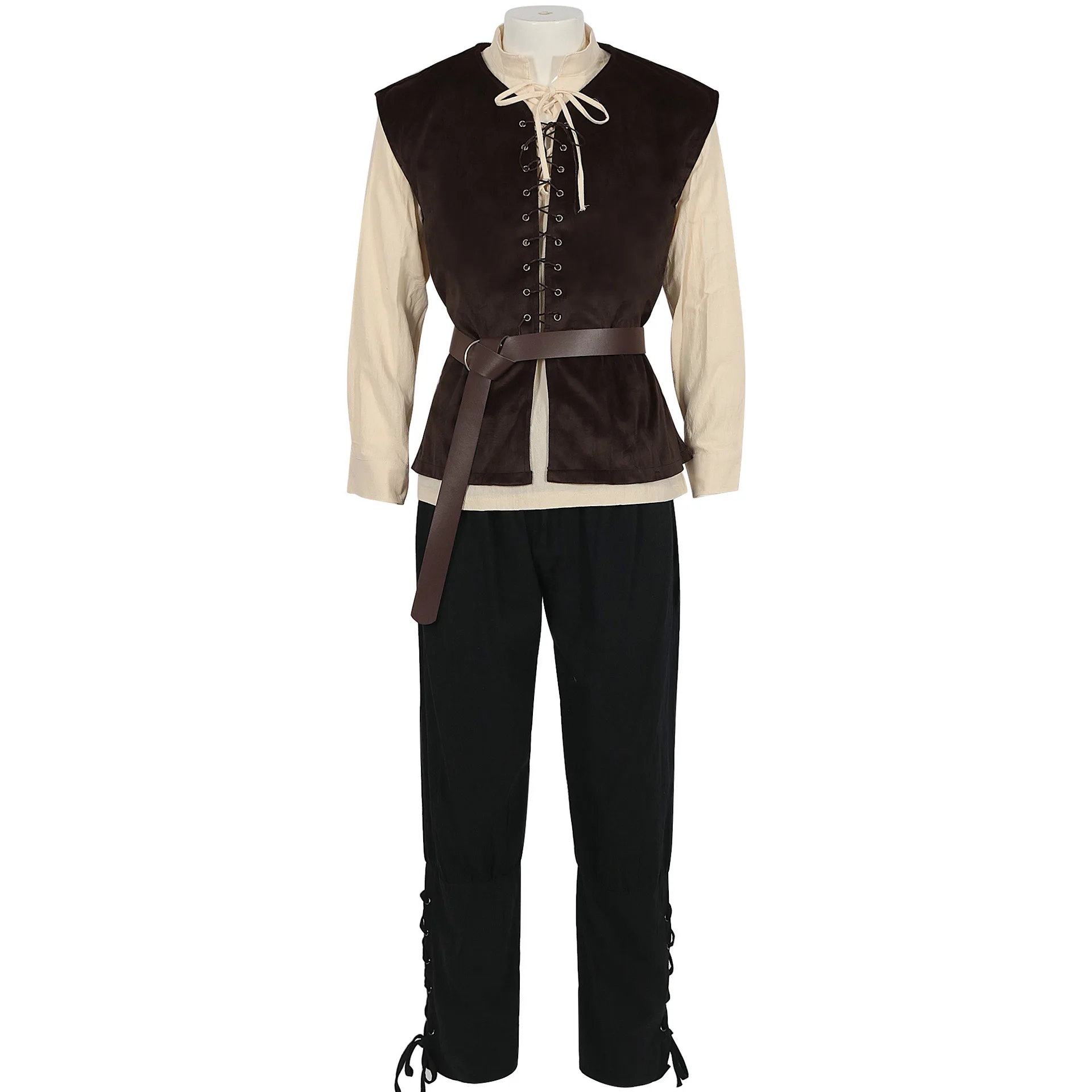 중세 셔츠 고딕 스팀펑크 빅토리아 해적 식민지 코스프레 - Medieval Gothic Lace Up Pirate Shirt 리뷰 및 가격
