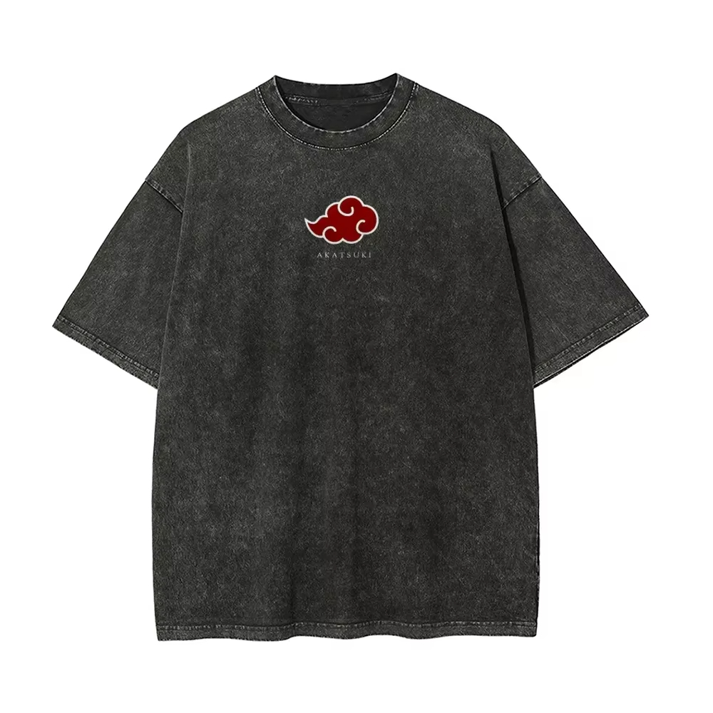 새로운 나루토 이타치 우치하 티셔츠 아카츠키 그레이트  - Acid Wash Vintage Graphic T Shirt 리뷰 및 가격