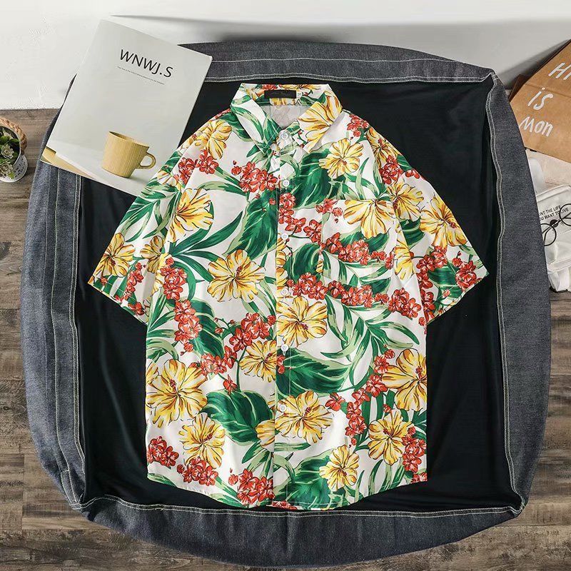 남성용 빈티지 꽃무늬 반팔 셔츠, 바캉스 비치 하와이안 - Vintage Hawaiian Floral Shirt 리뷰 및 가격