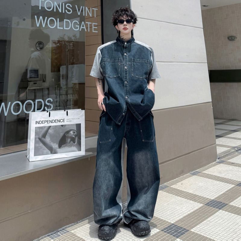 WVGA 2026 여름 신상 남성 스탠드 칼라 컬러 블 - Jeans 리뷰 및 가격