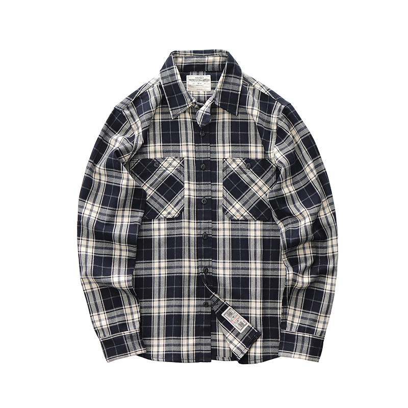 가을 신상 일본 레트로 300g 헤비웨이트 긴팔 라펠  - Flannel Plaid Shirt Heavy Weight 리뷰 및 가격