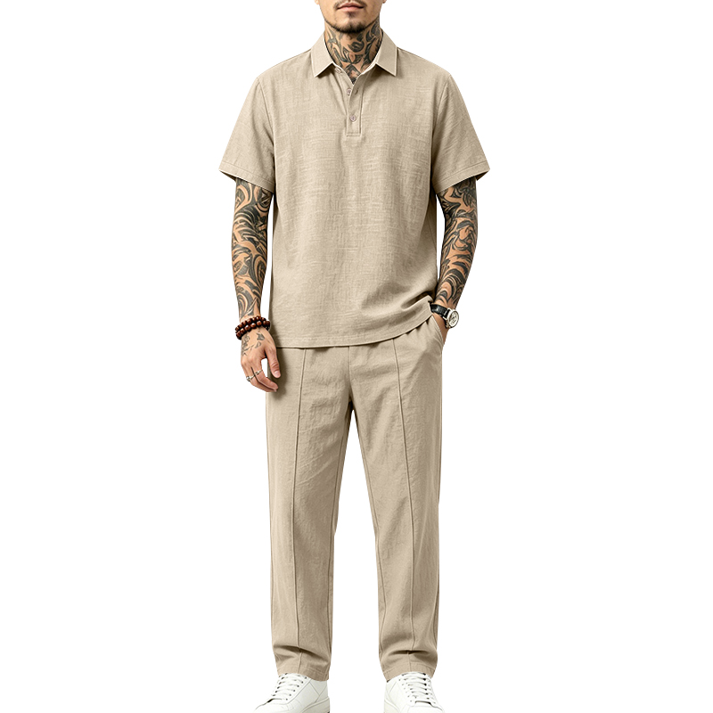 남성 2피스 폴로 세트 반팔 카라 폴로 셔츠 & 스트레 - Mens Linen Shirt Long Sleeve 리뷰 및 가격