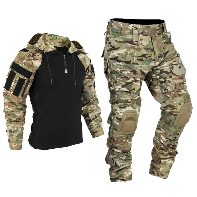 남성 전술 유니폼 군대 야외 위장 전투복 셔츠 후드 세 - Tactical Military Shirt Cargo 리뷰 및 가격